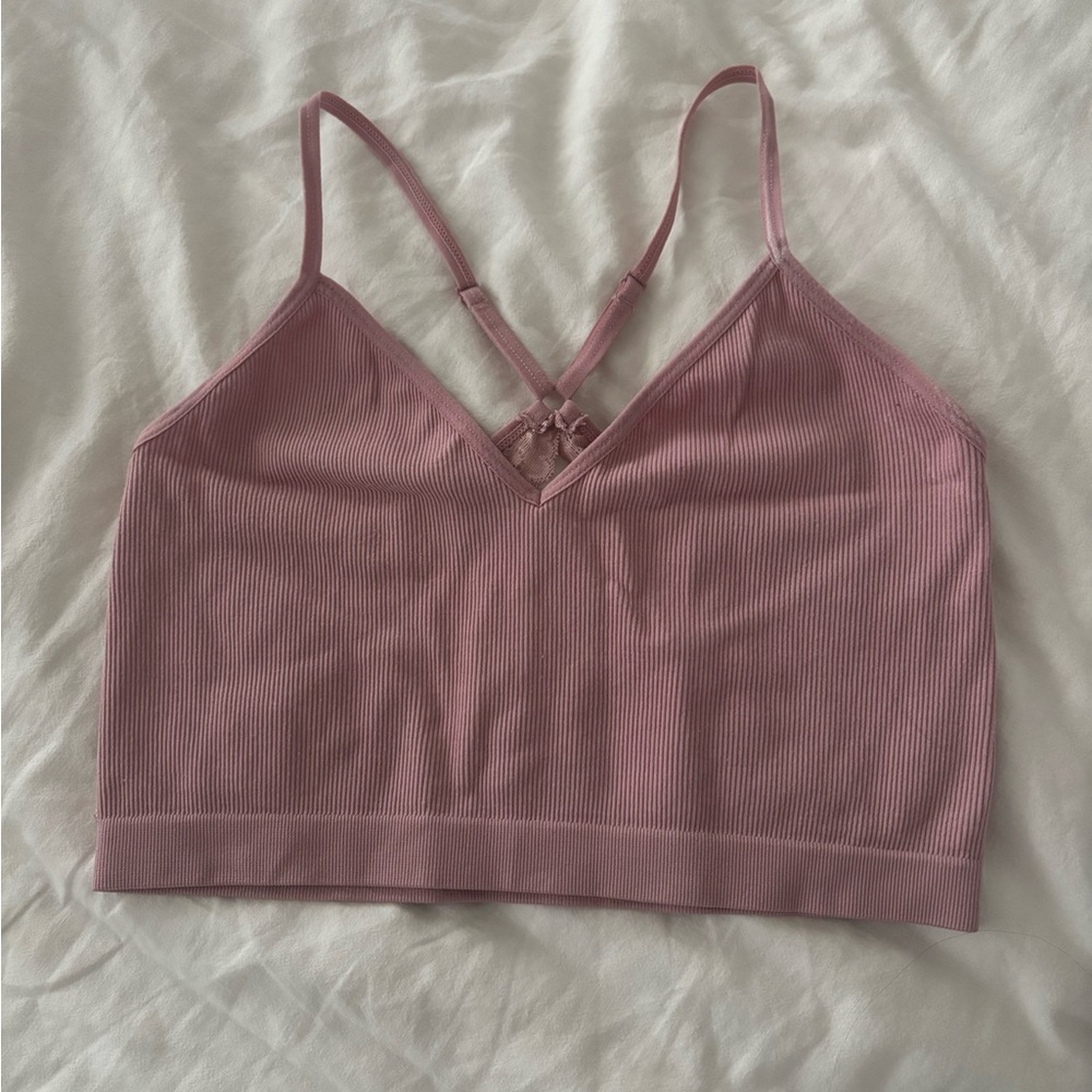 Pink Lacey bralette